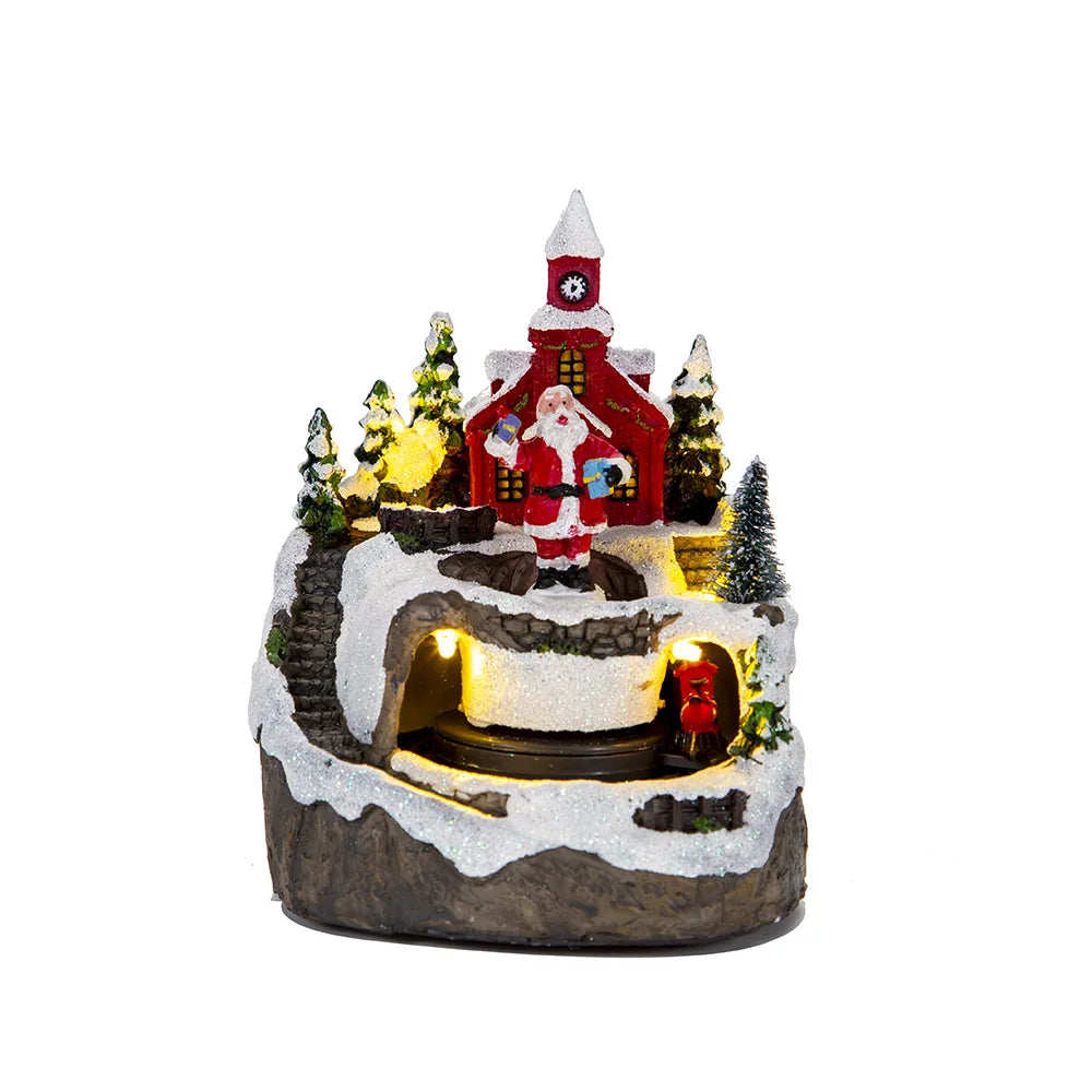 Christmas Snow House Electric Music Light Up House Christmas Display Gift Gift Christmas Decorations