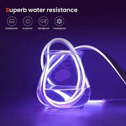 RGB LED Strip Flexible Silicone Neon LED Sign Lights Lamp Rope Waterproof Dimmable Remote Control USB 5V 108Leds/M Room Decor